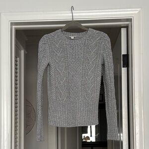 Gap Gun Metal Gray Cable Knit Women's Sweater